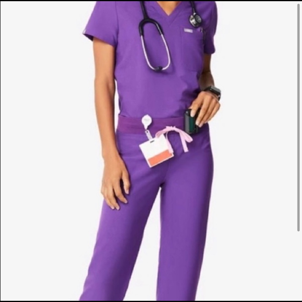 FIGS SCRUB SET BLACK S
